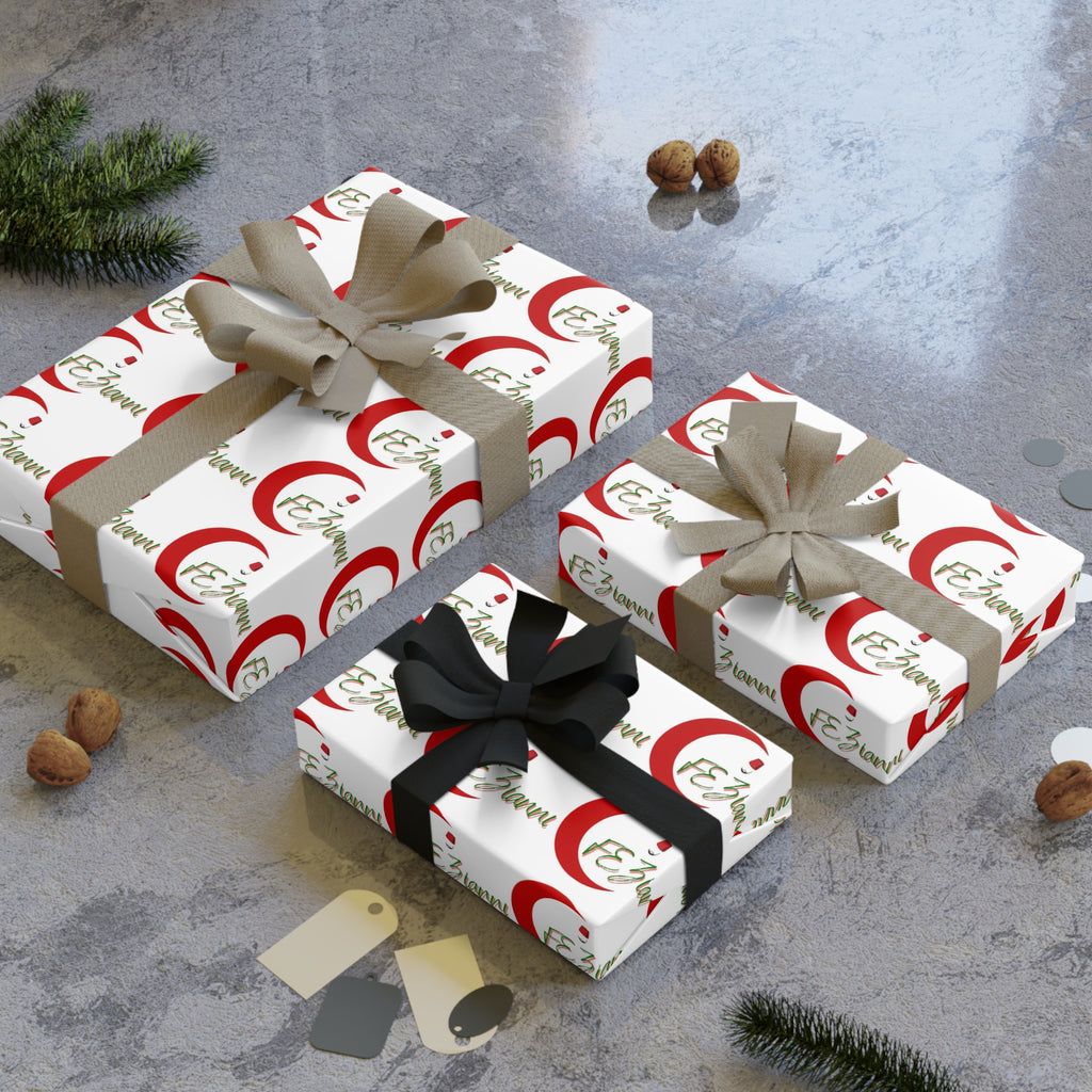 Christmas Santa Monogram Gift Wrap Roll — Personalized “E” Initial Holiday Wrapping Paper