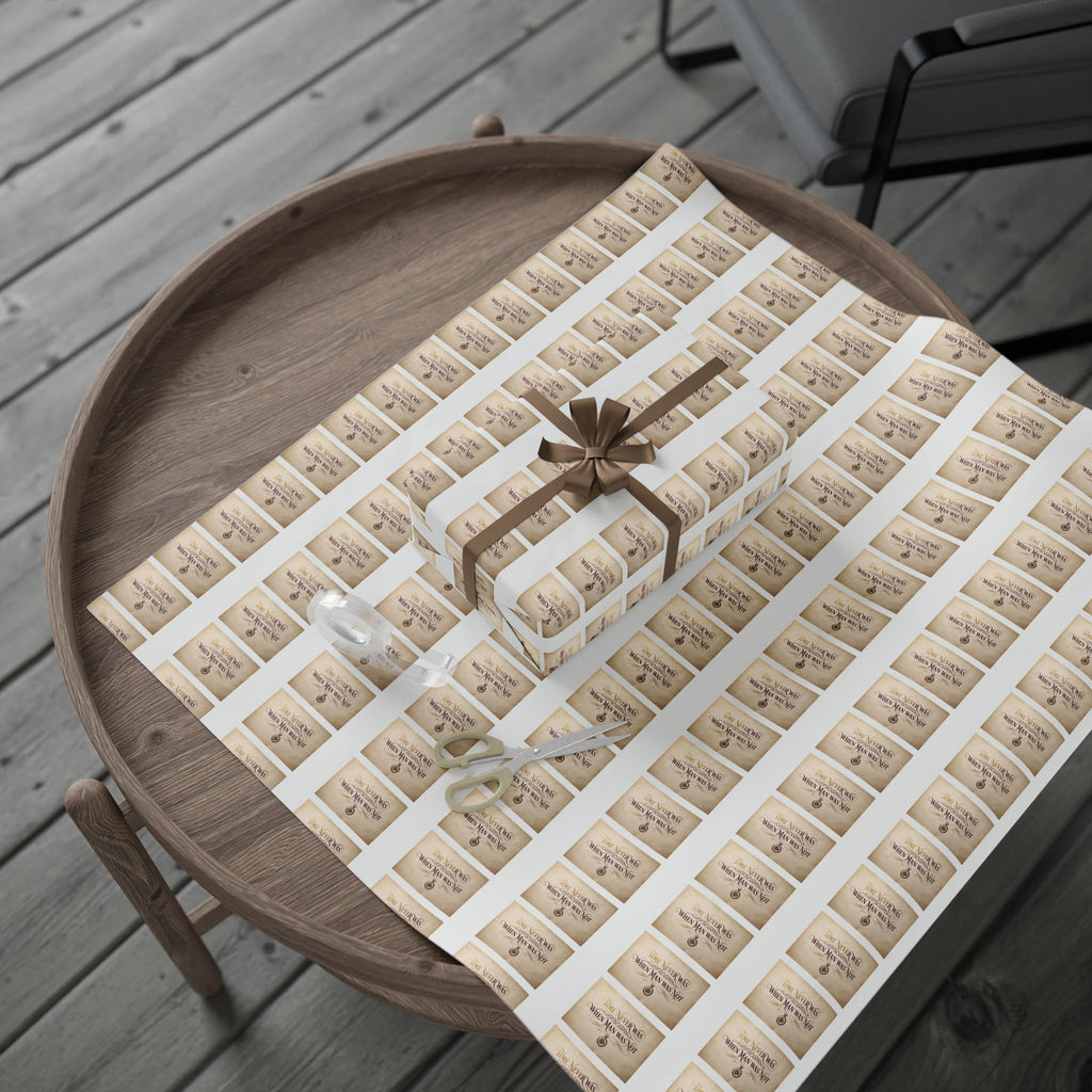 Time never was Vintage Feather Blessings Wrapping Paper Roll — "Grateful & Blessed" Gift Wrap
