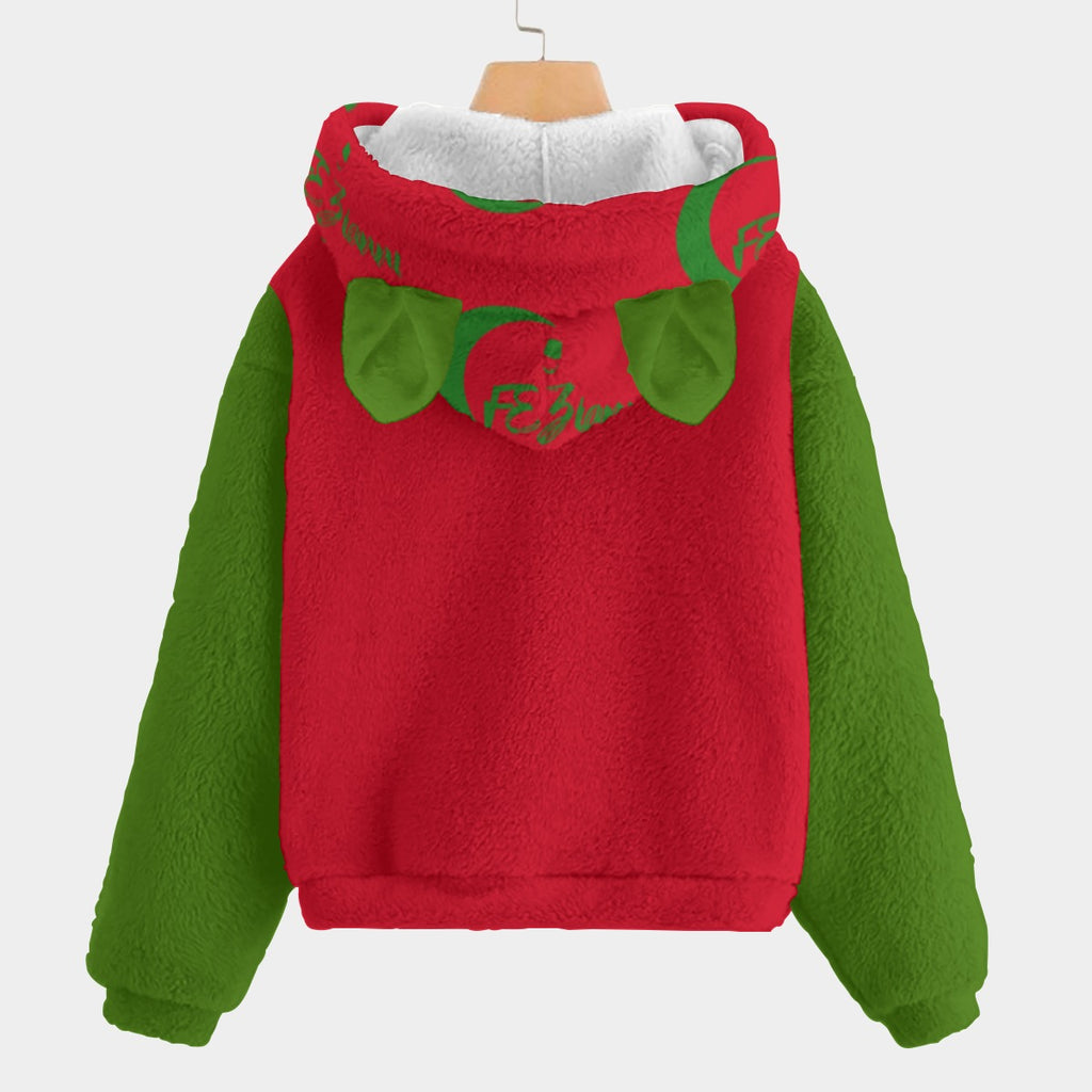 All-Over Print Kid’s Borg Fleece Sweatshirt With Ear