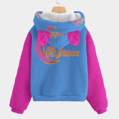 All-Over Print Kid’s Borg Fleece Sweatshirt With Ear