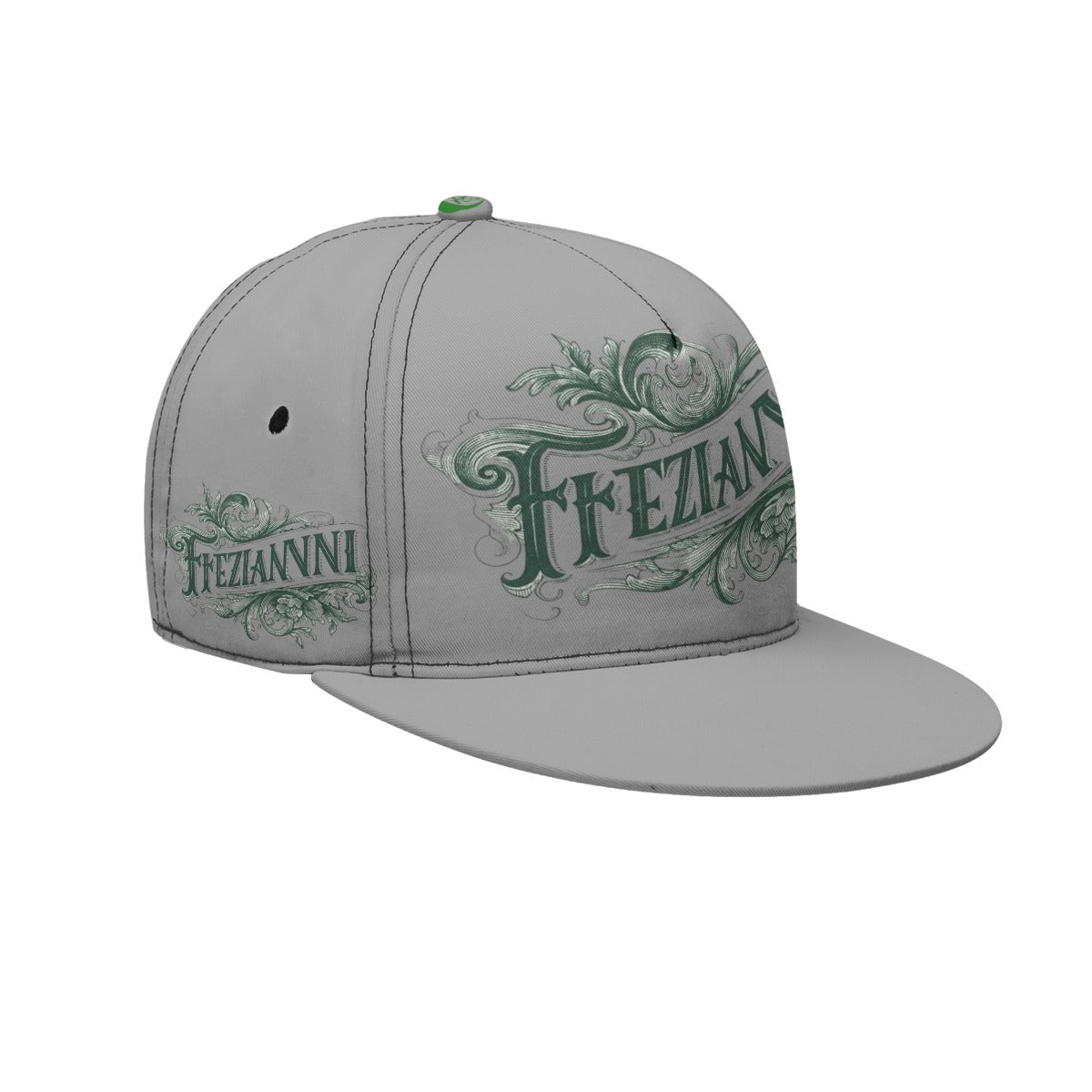 FEZIANNI All-Over Print Flat-Brim Baseball Cap With Box