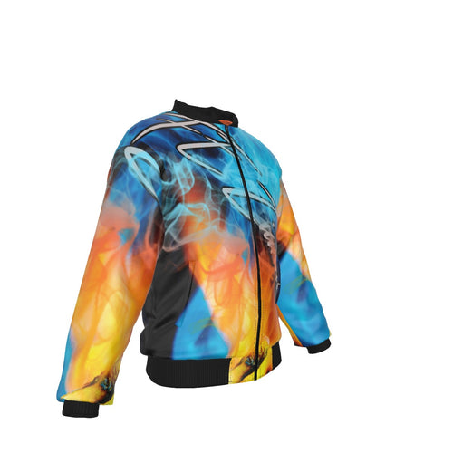 All-Over Print Men's Jacket With Sleeve Pocket