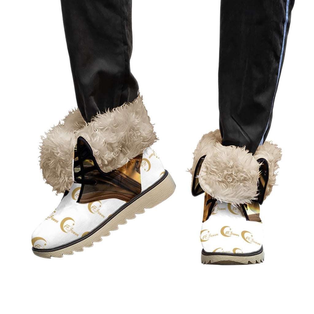 All-Over Print Women's Plush Boots