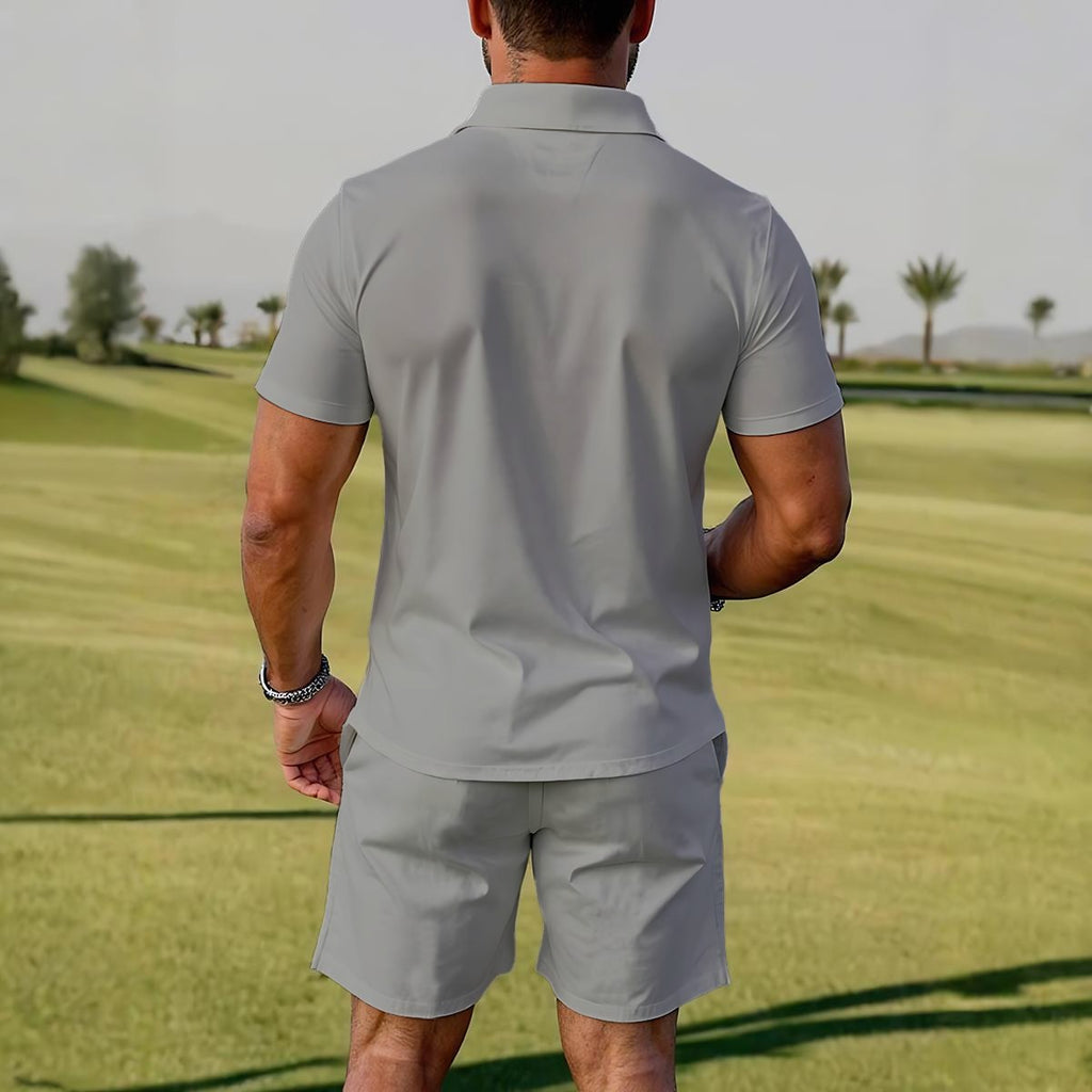 FEZIANNI All-Over Print Men's Polo Sportswear Set