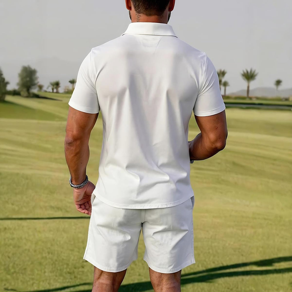 FEZIANNI All-Over Print Men's Polo Sportswear Set