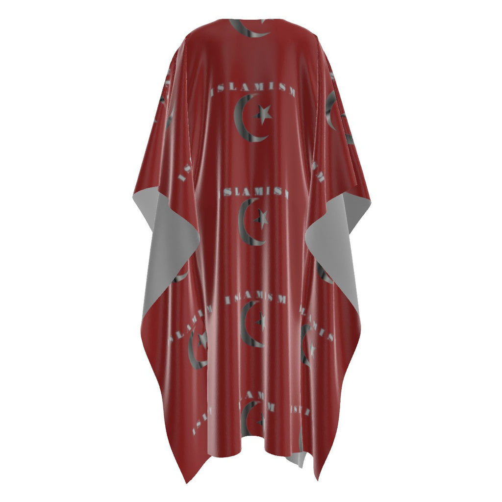 All-Over Print Women's Imitation Silk V-neck Kaftan Robe