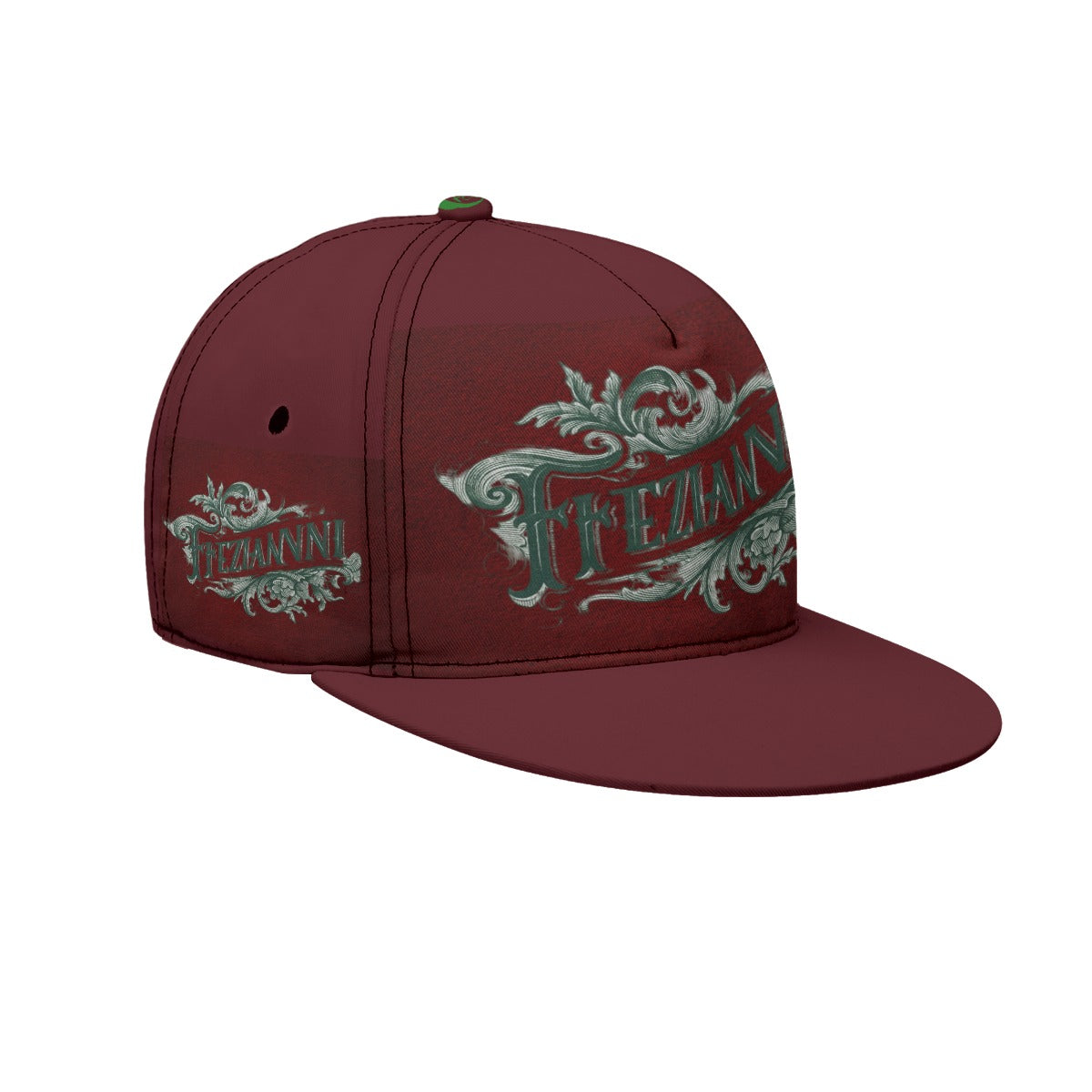 FEZIANNI All-Over Print Flat-Brim Baseball Cap With Box