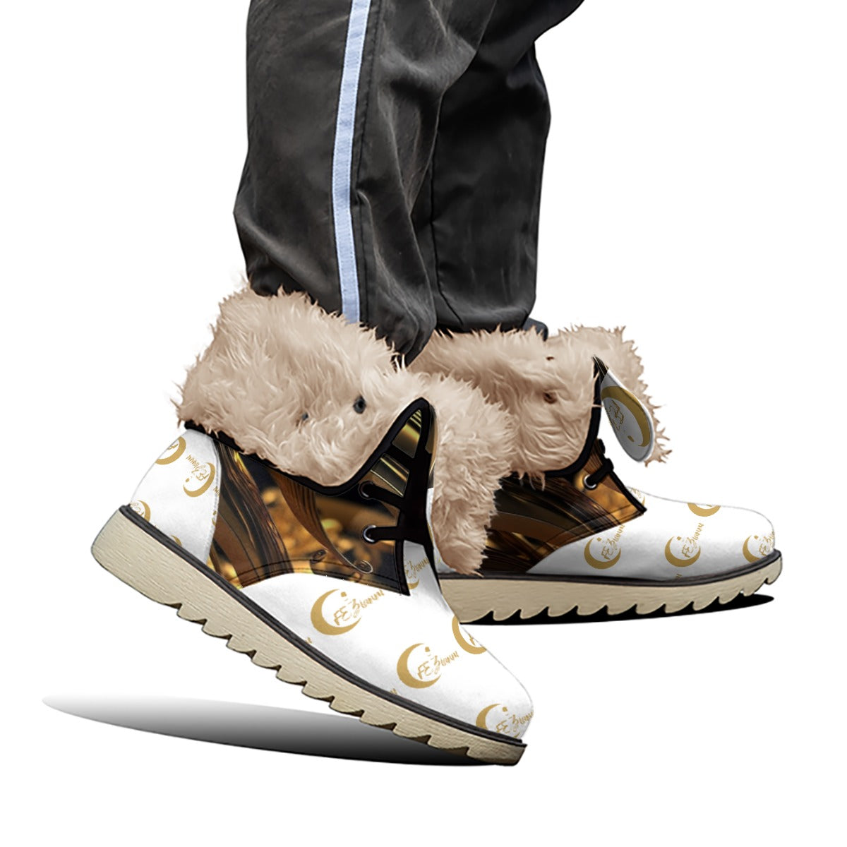 All-Over Print Women's Plush Boots