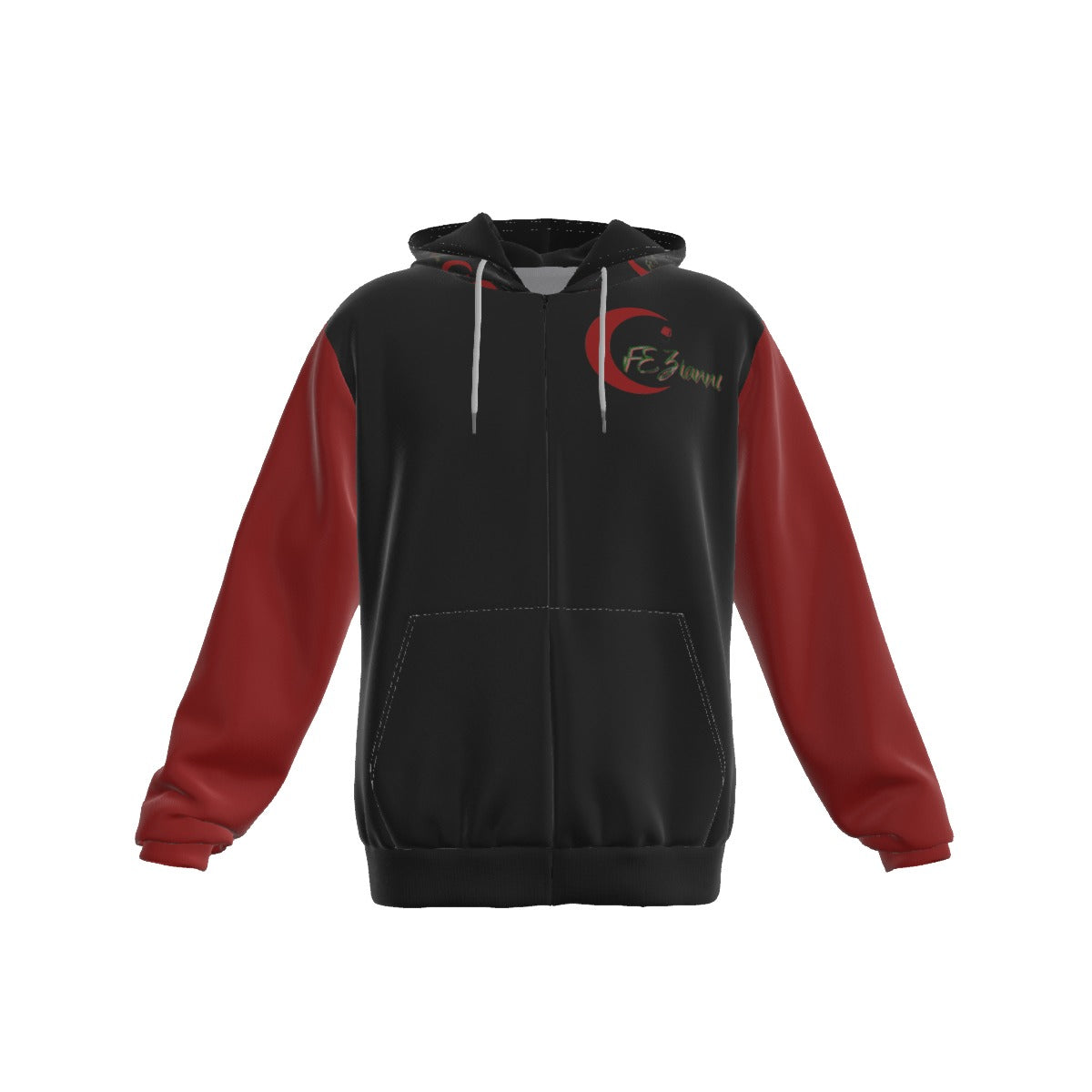 All-Over Print Men's Mirco Fleece Zip Up Hoodie