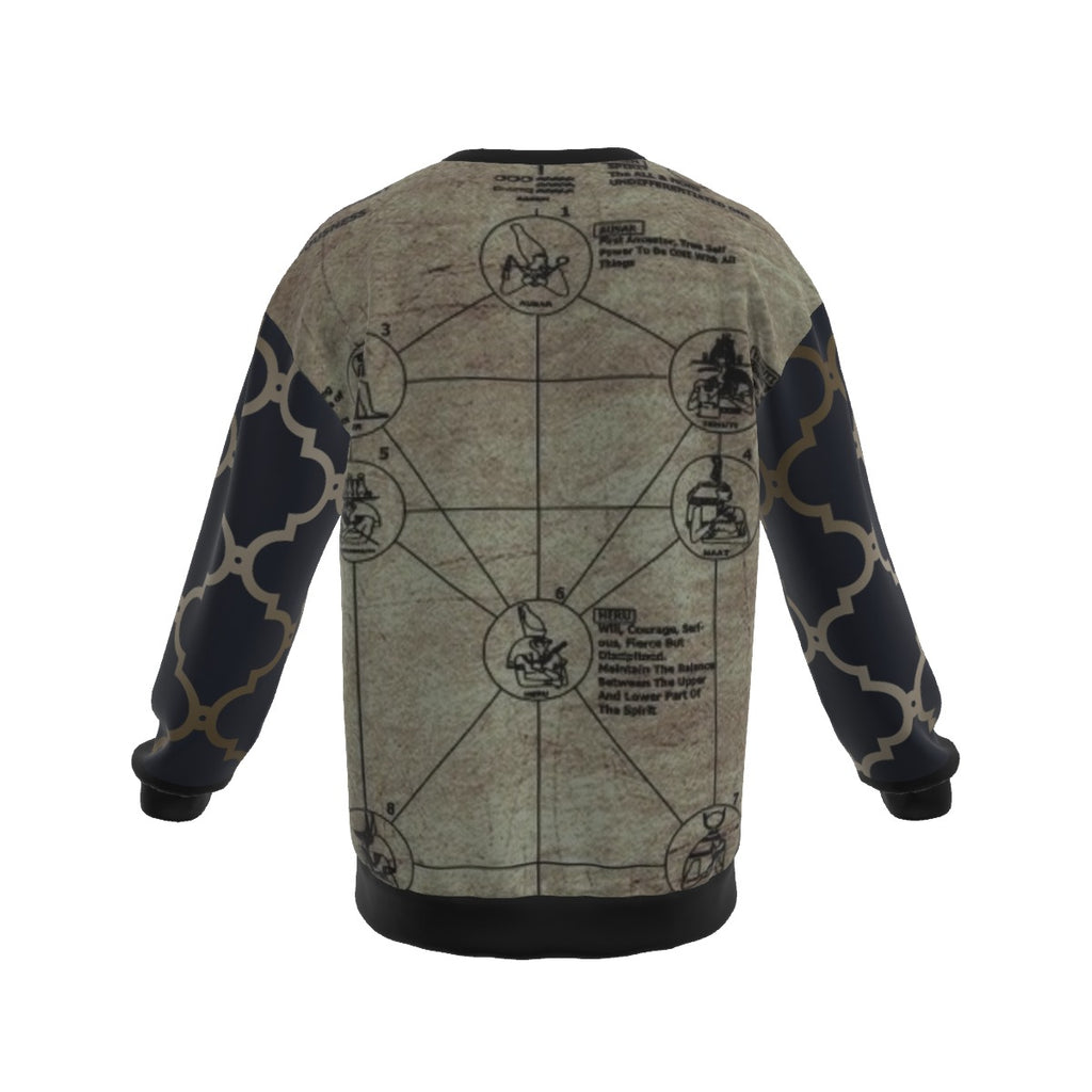 All-Over Print Men's Drop Shoulder Round Neck Long-Sleeved Sweatshirt