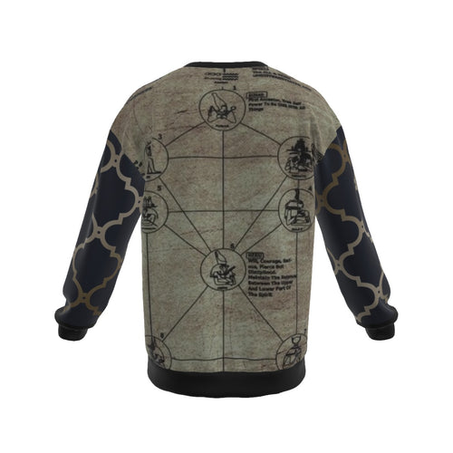All-Over Print Men's Drop Shoulder Round Neck Long-Sleeved Sweatshirt