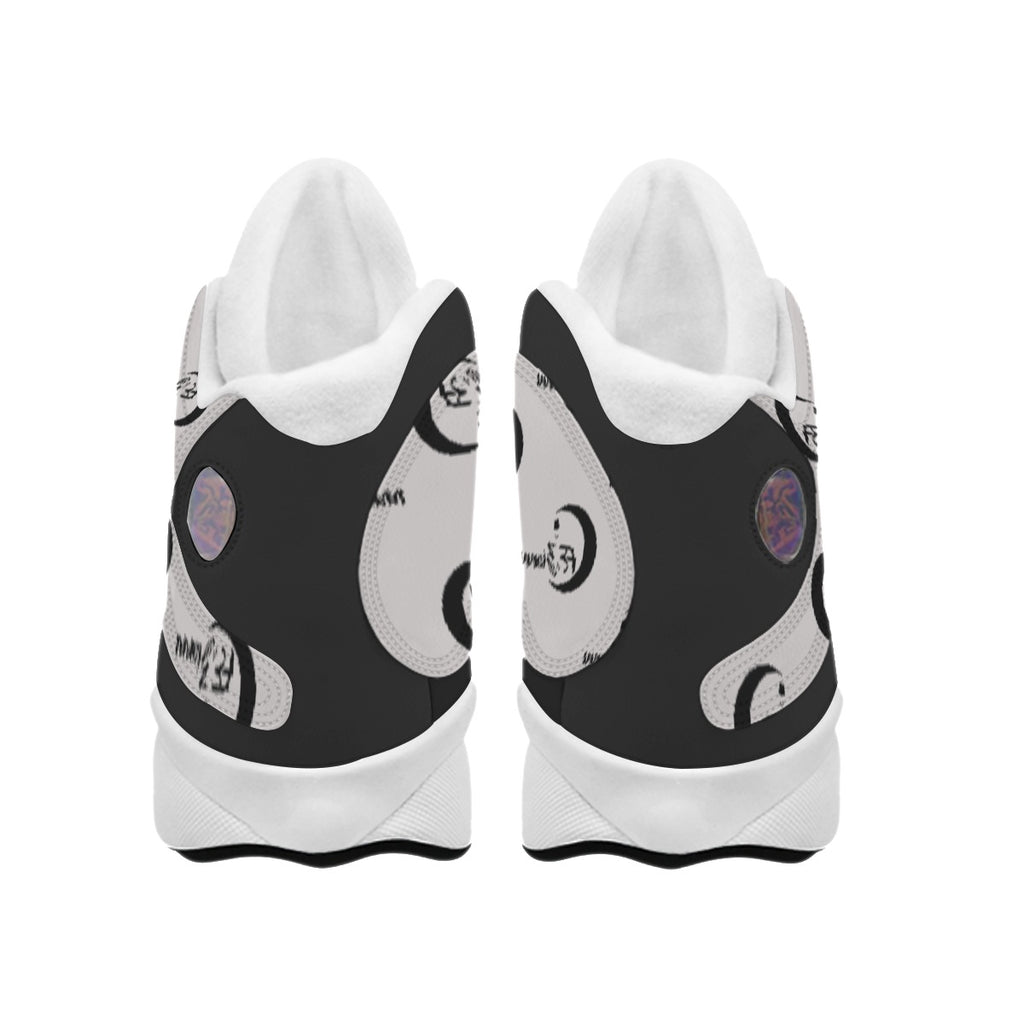 Men's Curved Basketball Shoes With Thick Soles