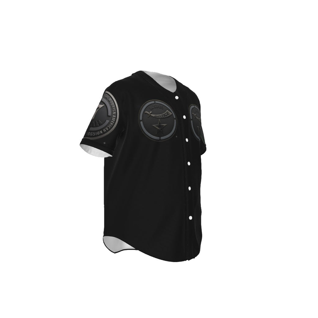M.A.G All-Over Print Men's Short Sleeve Baseball Jersey With Pinstripes