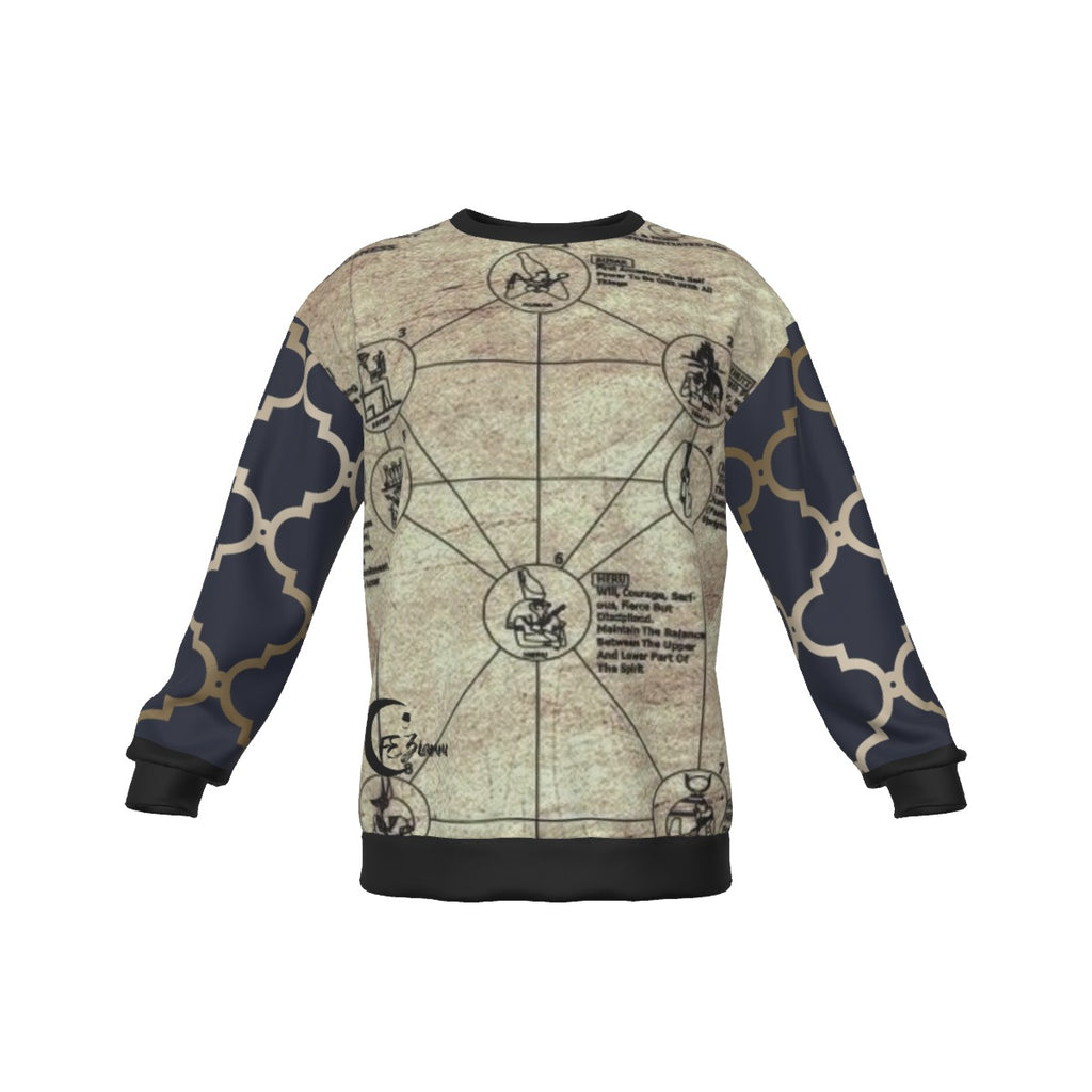 All-Over Print Men's Drop Shoulder Round Neck Long-Sleeved Sweatshirt