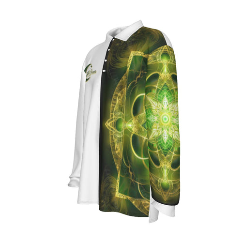 All-Over Print Men's Long Sleeve Polo Shirt