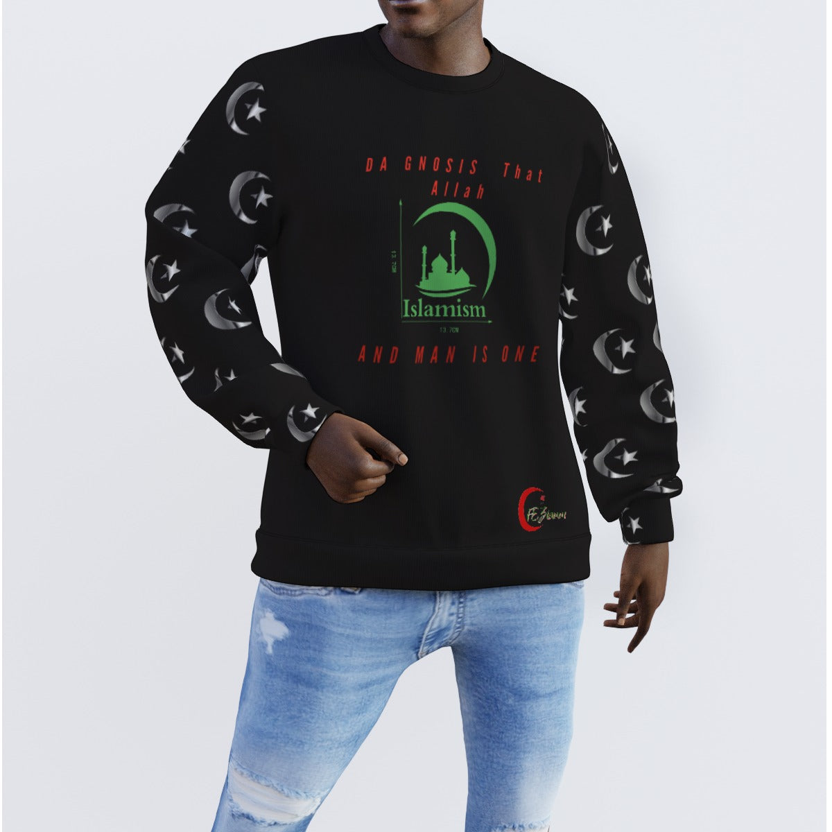 All-Over Print Men's Sweater