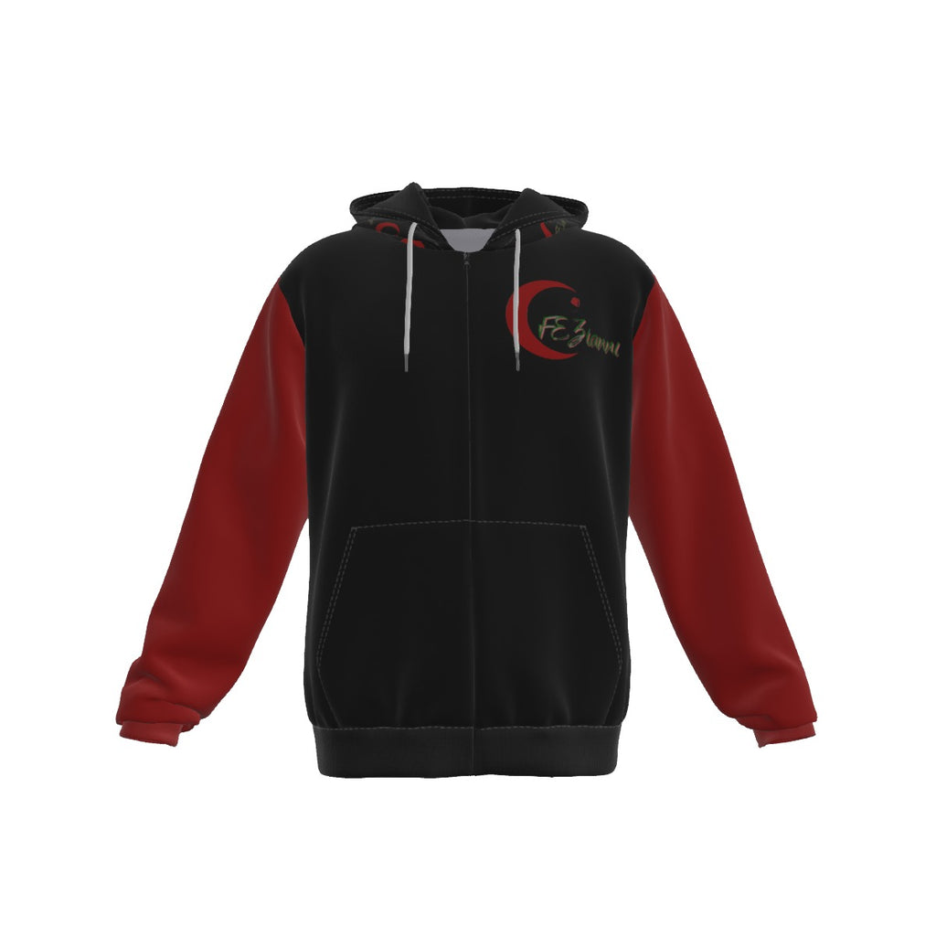 All-Over Print Men's Heavy Fleece Zip Up Hoodie