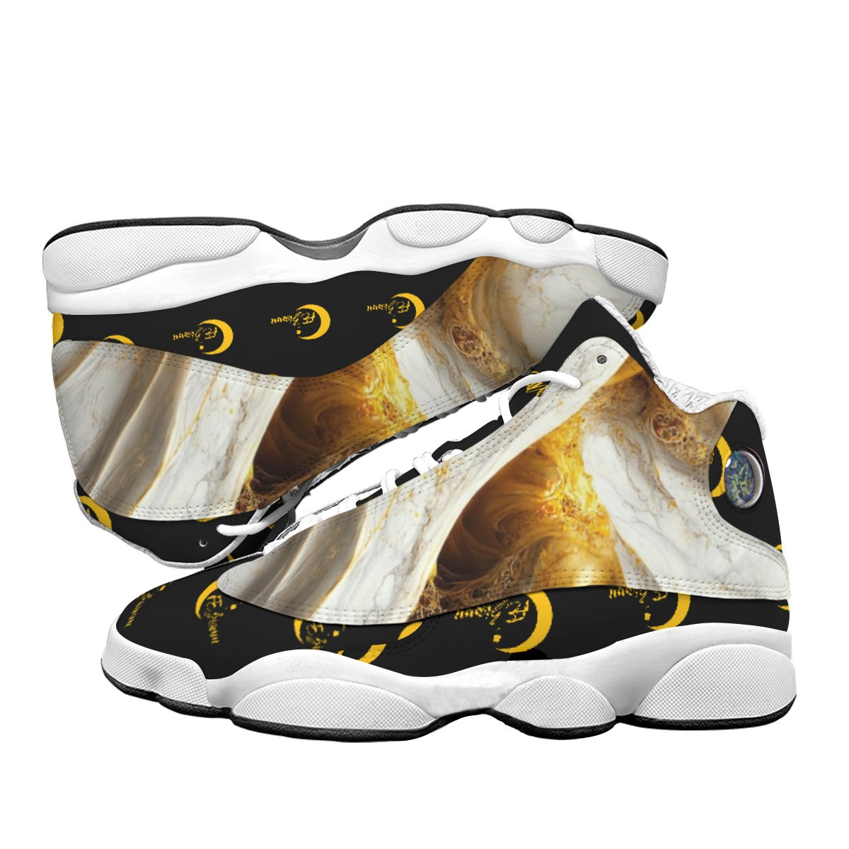 Men's Curved Basketball Shoes With Thick Soles