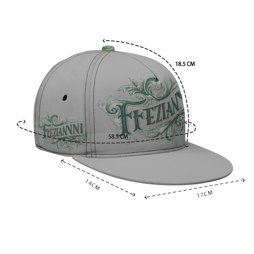 FEZIANNI All-Over Print Flat-Brim Baseball Cap With Box