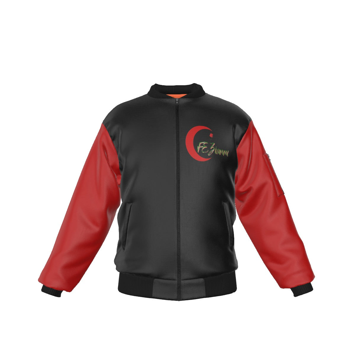 All-Over Print Men's Jacket With Sleeve Pocket
