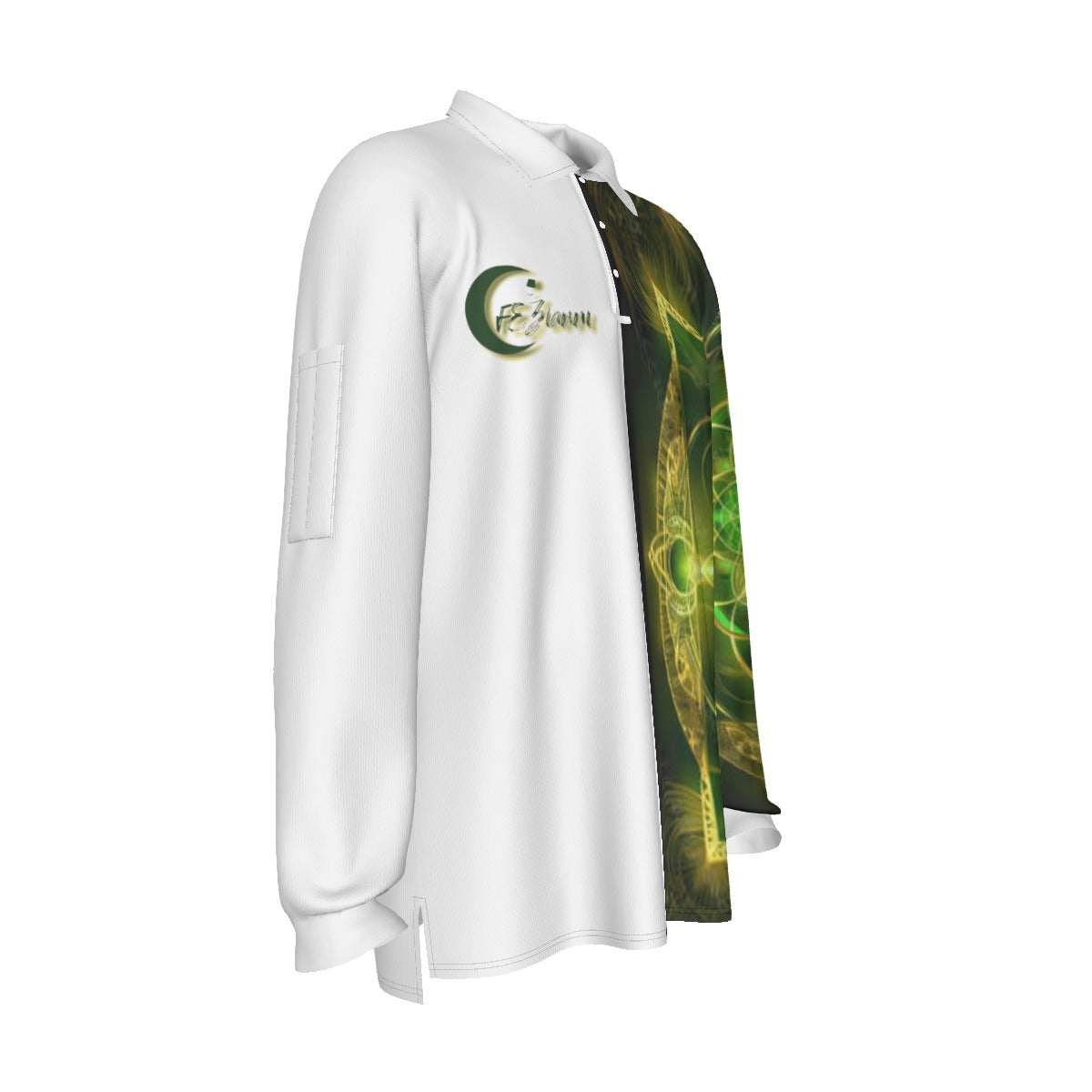 All-Over Print Men's Long Sleeve Polo Shirt