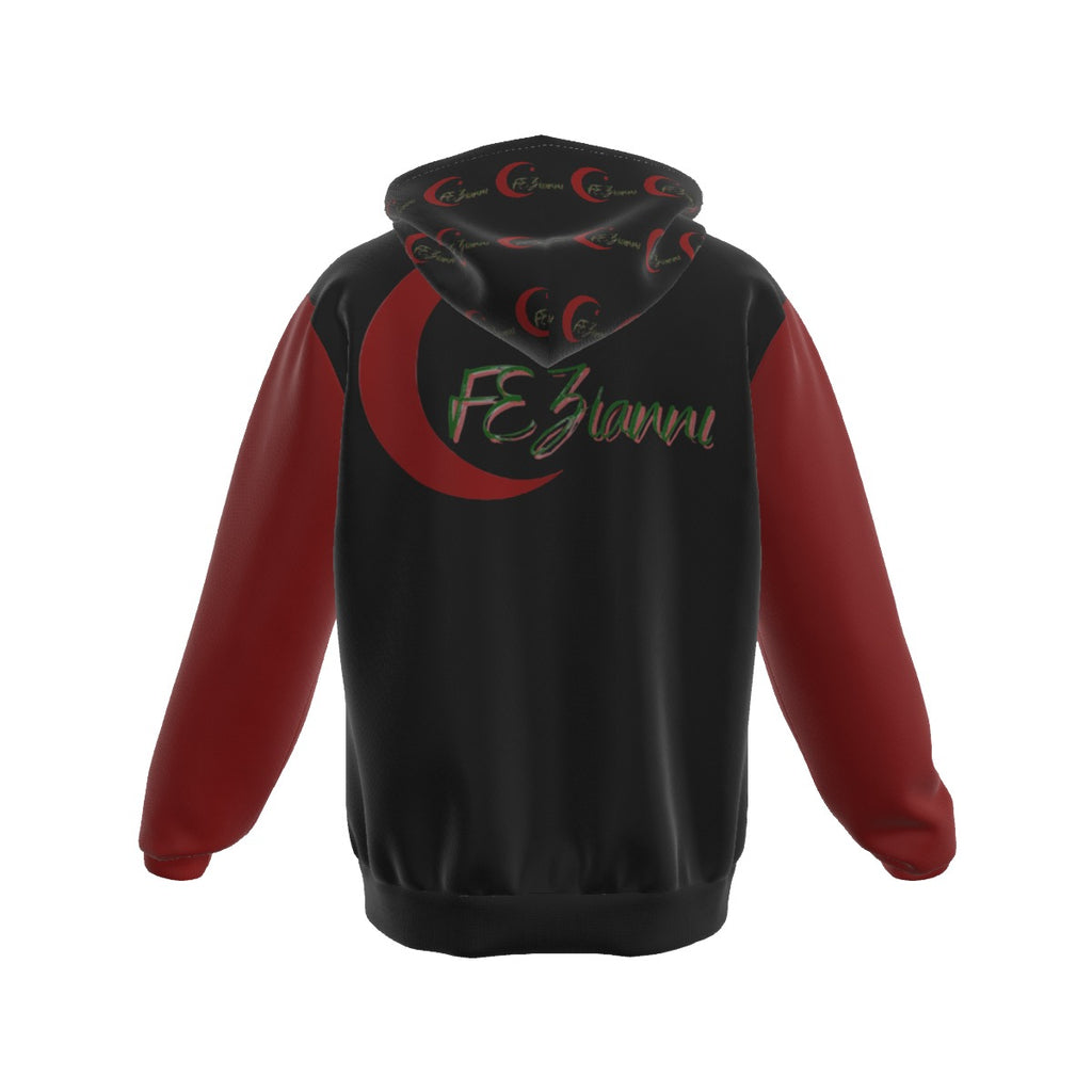 All-Over Print Men's Mirco Fleece Zip Up Hoodie