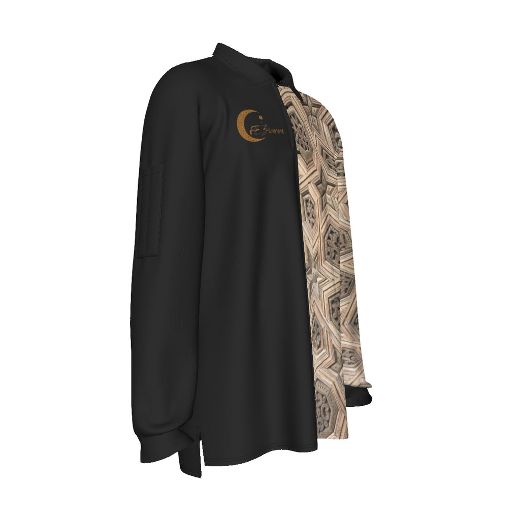 All-Over Print Men's Long Sleeve Polo Shirt