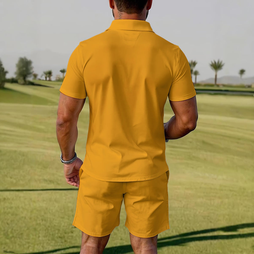 FEZIANNI All-Over Print Men's Polo Sportswear Set