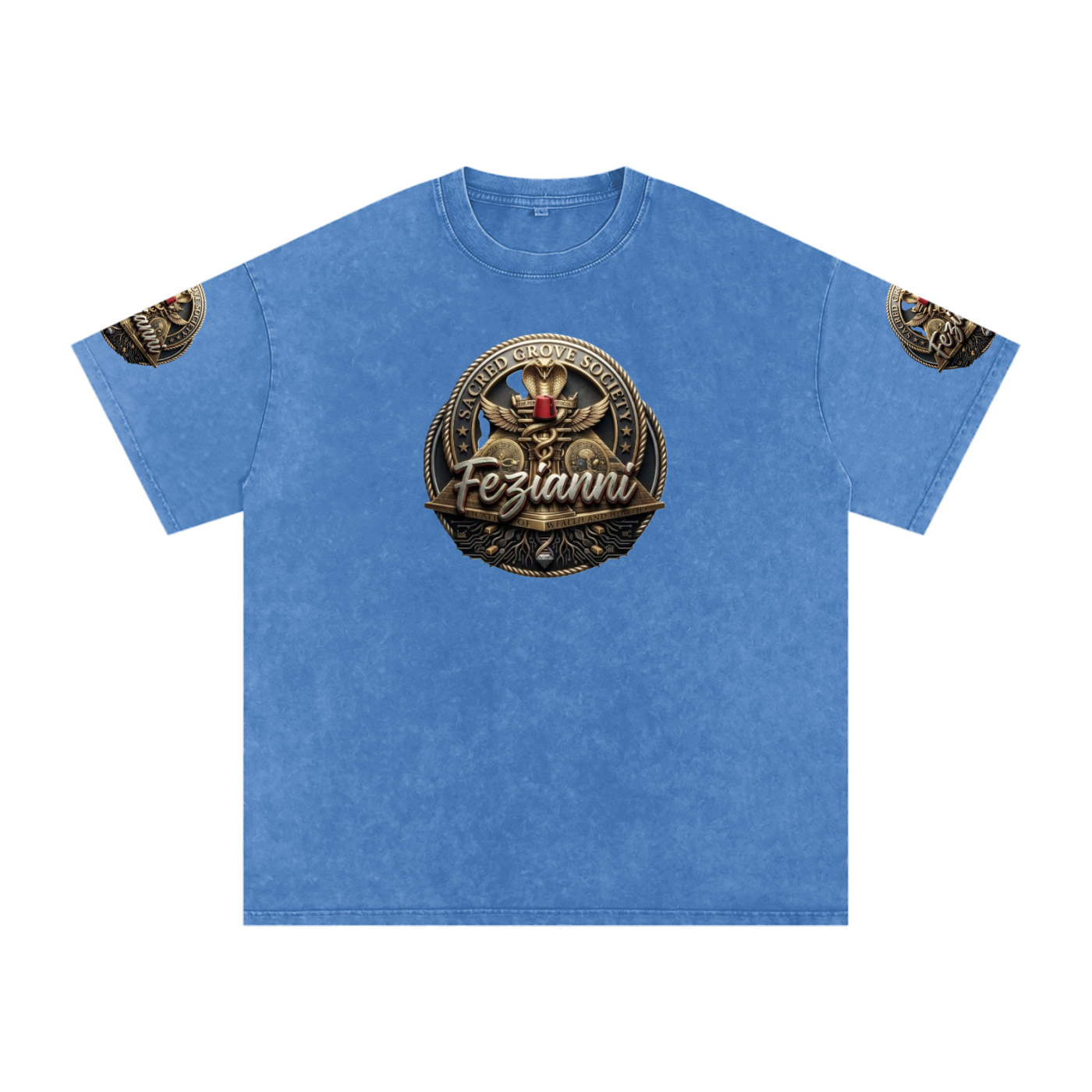 FEZIANNI Snow Washed Oversized Cotton T-Shirt