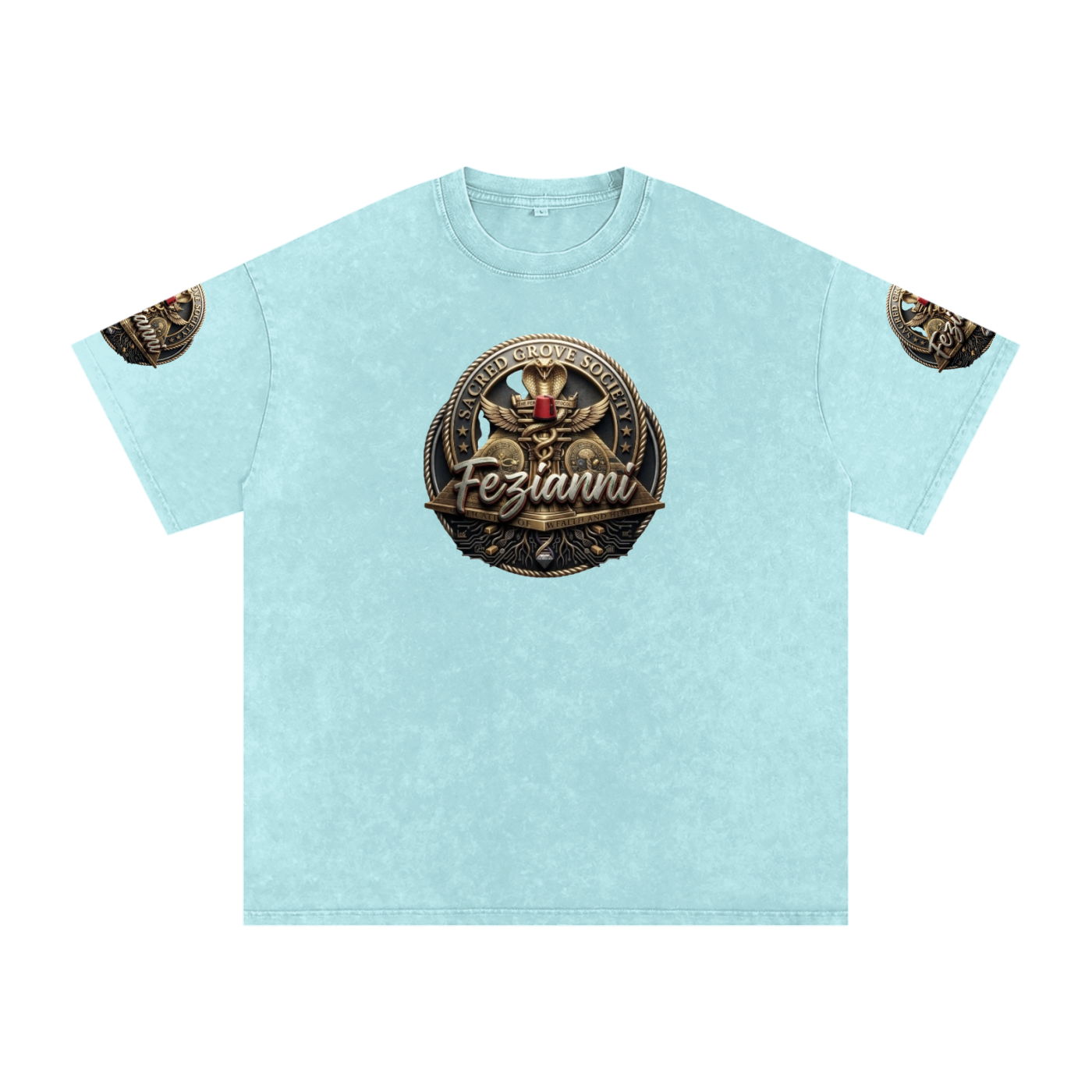 FEZIANNI Snow Washed Oversized Cotton T-Shirt