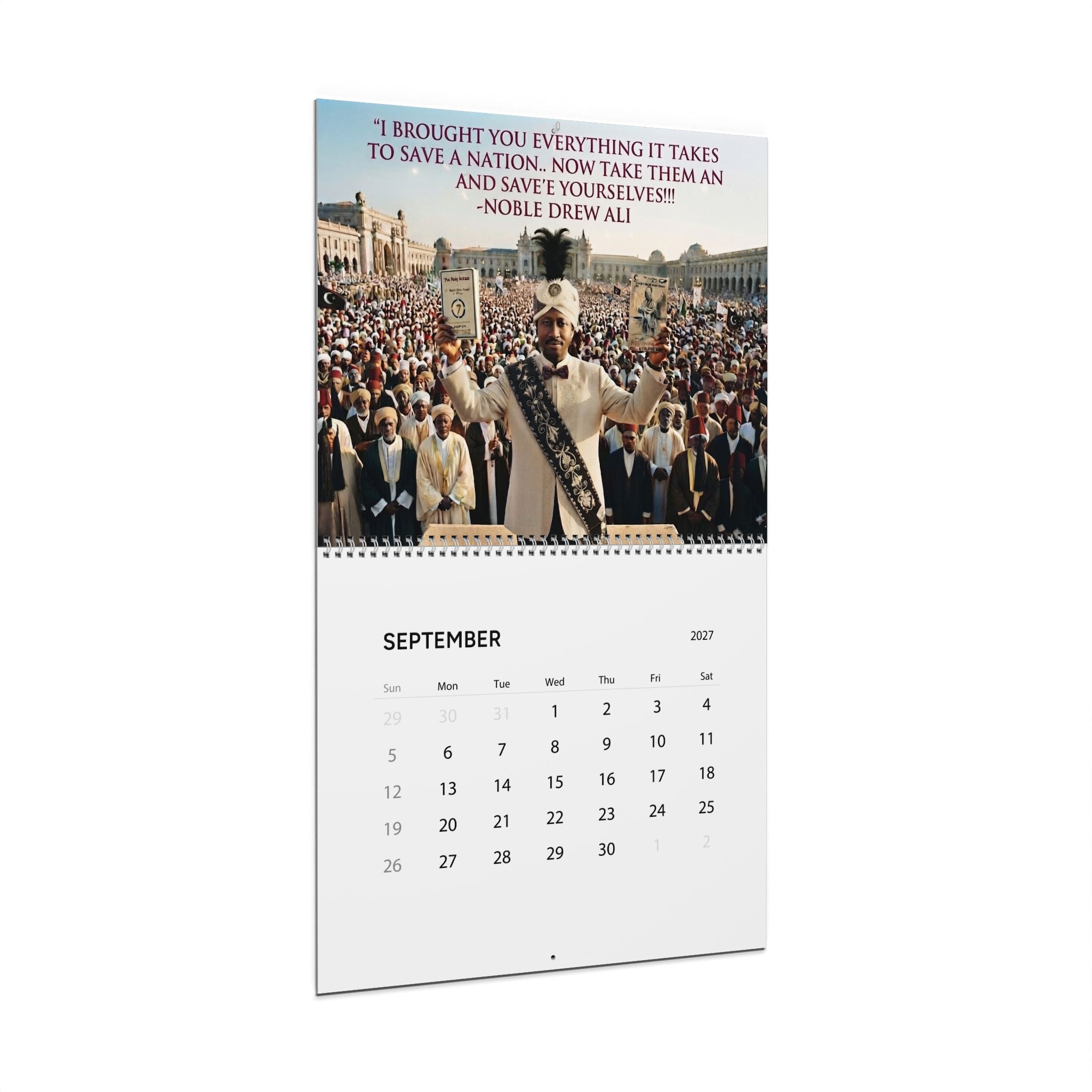 Moorish American 2027 Wall Calendar – Inspirational Prophet Quotes & Historic Images