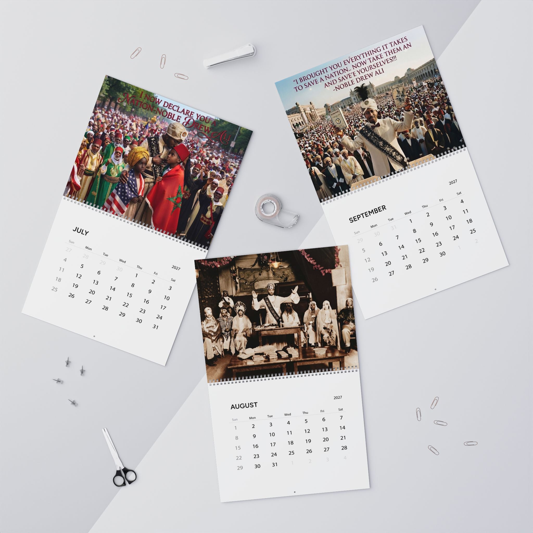 Moorish American 2027 Wall Calendar – Inspirational Prophet Quotes & Historic Images
