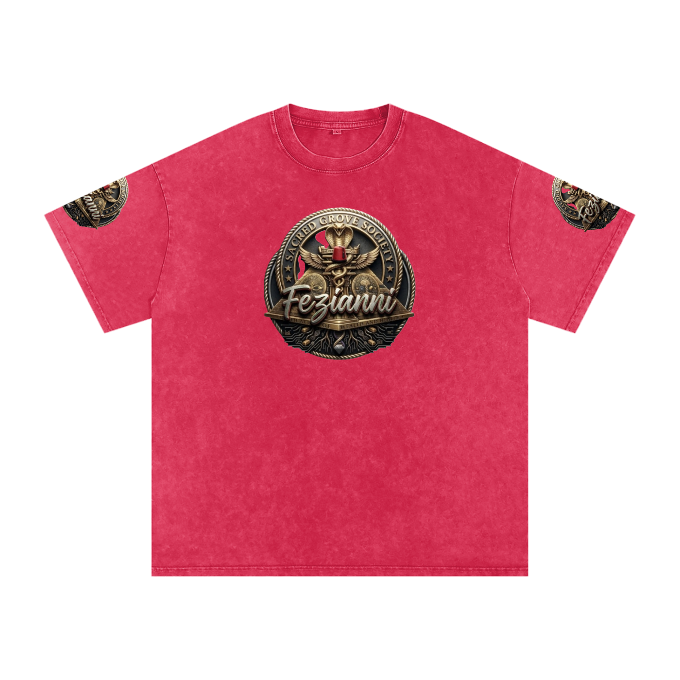 FEZIANNI Snow Washed Oversized Cotton T-Shirt