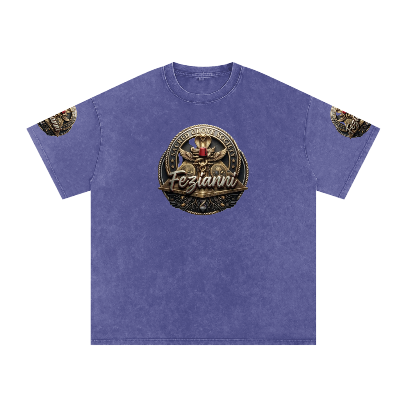 FEZIANNI Snow Washed Oversized Cotton T-Shirt