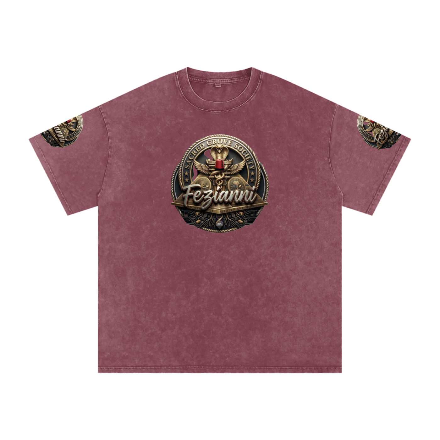 FEZIANNI Snow Washed Oversized Cotton T-Shirt