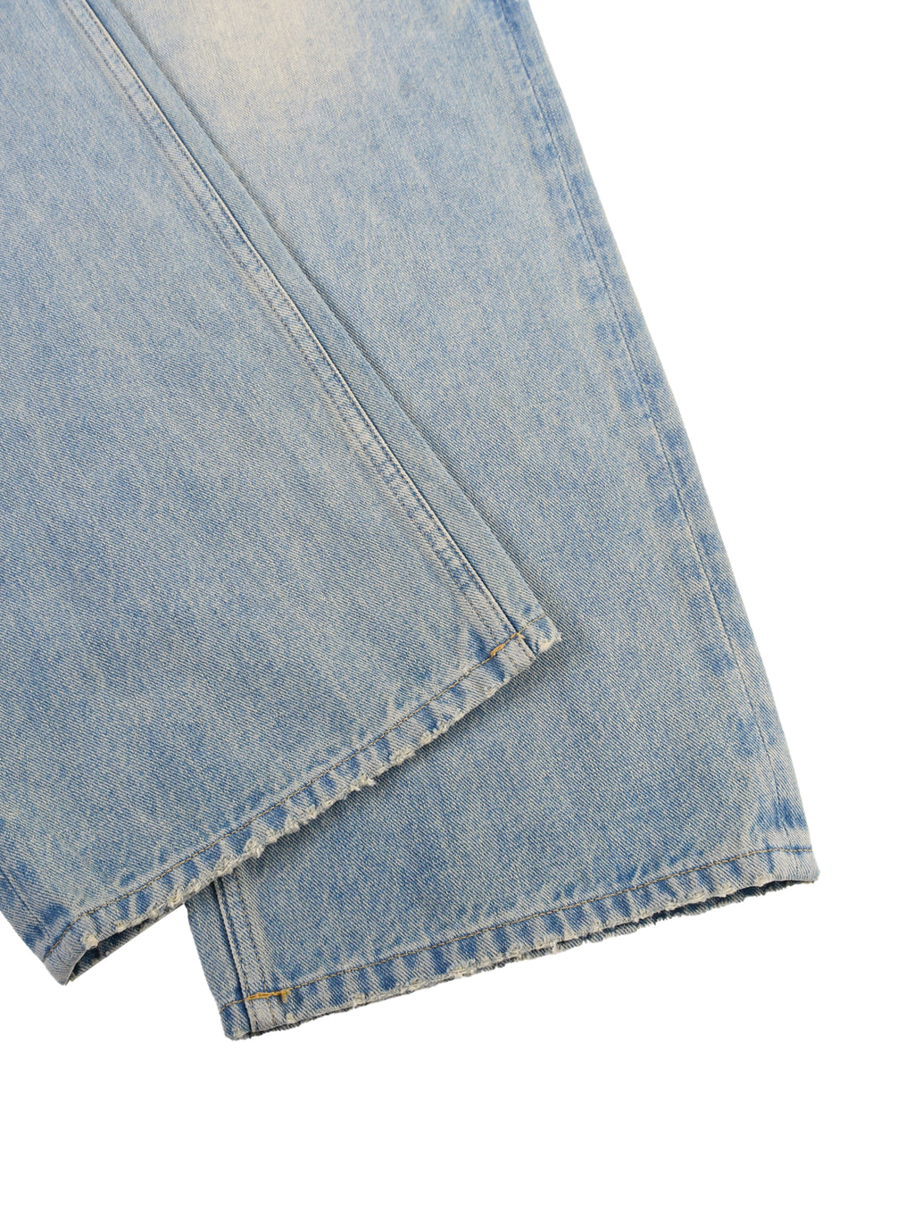 FEZIANNI  Sun Fade Raw Hem Denim Jeans